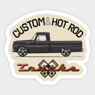 Custom and Hot Rod Black Sticker